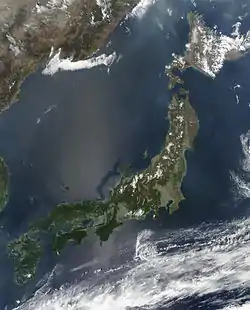 Satellite image of Japan