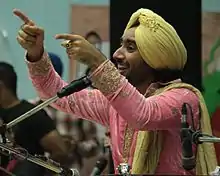 Satinder Sartaaj at Punjabi University in 2016