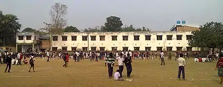 Playground of Sattari High School during Annual Sports Practice