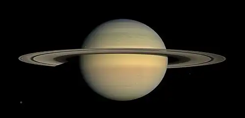 NASA's Cassini color view of the planet Saturn.