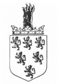 Coat of arms of the Savage family with the crown and paw crest