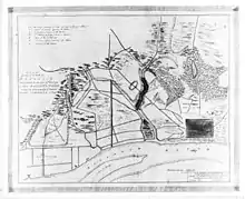 A map published in 1891 depicting the Battle of Savannah