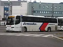 ExpressBus Savonlinja Volvo B7R / 9700S (no. 792, AAI-840, 2006) at Jyväskylä bus station.