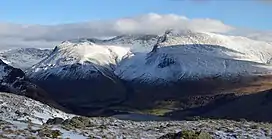 Scafell massif from Middle Fell.