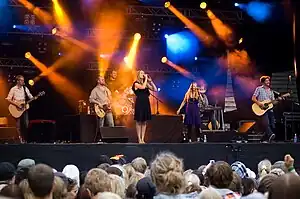 Scandinavian Music Group performing on the main stage of the Ilosaarirock festival in July 2008