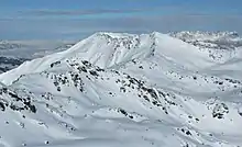 View from the Salzachgeier of the Schafsiedel (left) and Aleitenspitze (right)