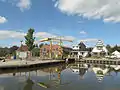 Scheemda, drawing bridge in the street