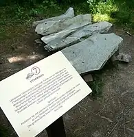 Lithophone made of Phonolite in the botanic garden in Schellerhau (Germany)