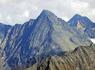 The Schrankogel from the west (Hohe Geige)