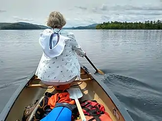 Schroon Lake as seen from a canoe.