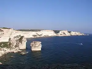 The Strait as seen from the Corsican coast.