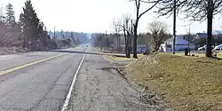 Looking south on Highway 25 in Scotch Block