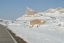 Scotts Bluff during winter (Nov. 2002)