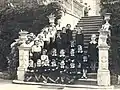 Pupils on the steps of Villa Madre Cabrini in the first half of the 20th century