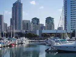 Southeastern part of the Marina district viewed from Marina Park.