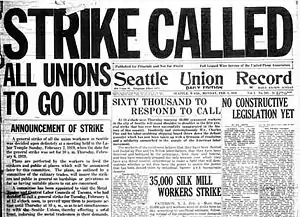 Image 54The front page of the Union Record on the Seattle General Strike of 1919.