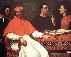 Sebastiano del Piombo's Cardinal Bandinello Sauli, with a Lotto carpet design, 1516