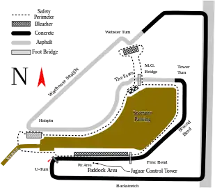 The track layout from 1952 to 1966 (1st variation)