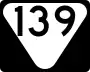 State Route 139 marker