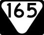 State Route 165 marker