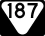 State Route 187 marker