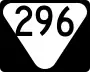 State Route 296 marker