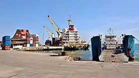 (L–R) Selatan Damai and Laju Laju berthed at the port in 2018