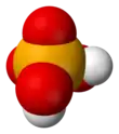 Space-filling model of selenic acid