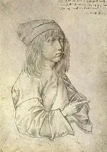 Dürer at thirteen, silverpoint, Albertina, 1484