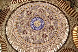 Interior decoration of the dome of Selimiye Mosque, Edirne