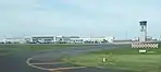 The new terminal building and control tower