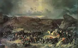 Field Marshal Alexander Suvorov Crossing St. Gotthard Pass in 1799 (by Alexander von Kotzebue)