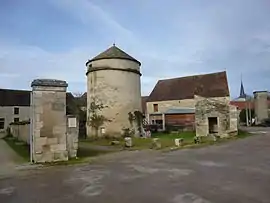 The dovecote and surroundings in Senailly