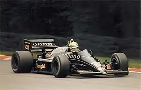 However, the partnership was soon renewed, although the JPS logo had to be replaced with a non-tobacco livery on Ayrton Senna's Lotus 98T at the 1986 British Grand Prix.