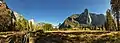 Sentinel Rock (right) in Yosemite Valley. (camera pointed east)