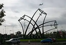 Sentinel at the junction of the Chester Road and Fort Parkway.