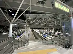 The KTX's platform at midnight