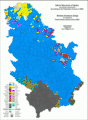 Ethnic structure of Serbia by settlements 2002.