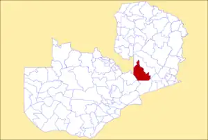 District location in Zambia