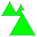 A serial-sided isogon order 9, internal angle 60°.Spirolateral 60°91,4,7.