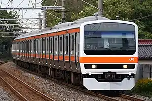 A Musashino Line 209-500 series EMU in October 2019