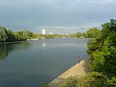 View east from Serpentine Bridge