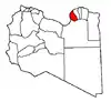 Map of the district of Benghazi