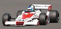 Clay Regazzoni's Shadow DN9 in its Villiger livery being demonstrated