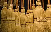 Flat brooms stitched to hold form