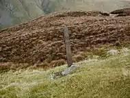 Iron boundary marker on Sheffield Pike