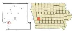 Location of Tennant, Iowa