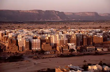 Mudbrick high-rises in Shibam, Yemen.