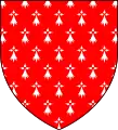 Gules ermined argent