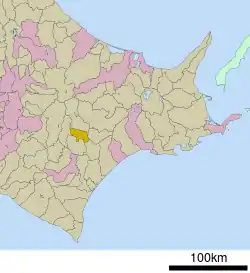 Location of Shihoro in Hokkaido (Tokachi Subprefecture)